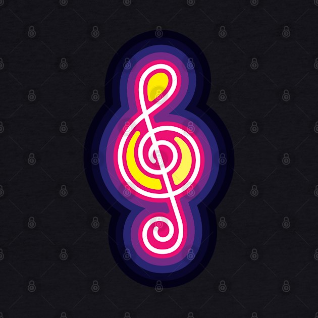 Musical Party Treble Clef Music Note by GeeTee